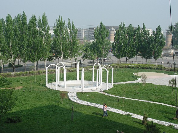 晋安路校区校内花园一角